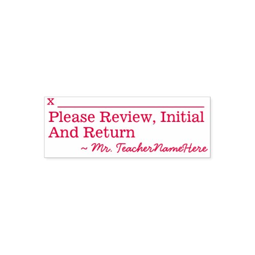 Basic Please Review Initial And Return Self_inking Stamp
