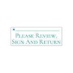 [ Thumbnail: Basic "Please Review, Sign and Return" Self-Inking Stamp ]