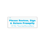 [ Thumbnail: Basic "Please Review, Sign & Return Promptly" Self-Inking Stamp ]