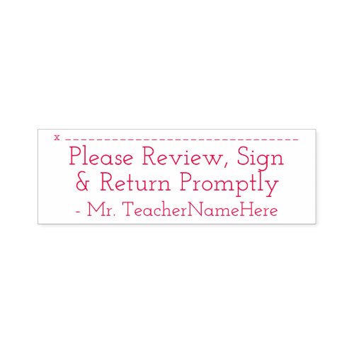 Basic Please Review Sign  Return Promptly Self_inking Stamp