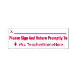 [ Thumbnail: Basic "Please Sign and Return Promptly To" + Name Self-Inking Stamp ]