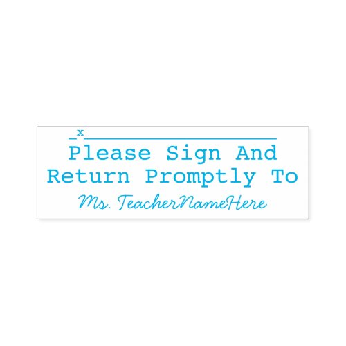 Basic Please Sign And Return Promptly To Self_inking Stamp