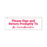 [ Thumbnail: Basic "Please Sign and Return Promptly To" Self-Inking Stamp ]
