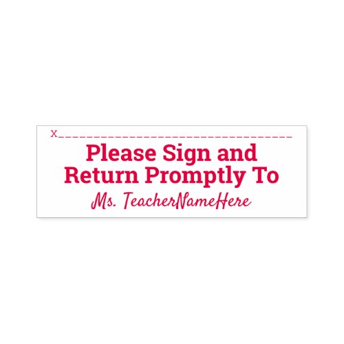 Basic Please Sign and Return Promptly To Self_inking Stamp