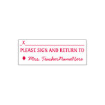 [ Thumbnail: Basic "Please Sign and Return To" + Name Self-Inking Stamp ]