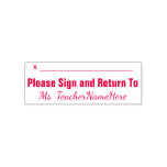 [ Thumbnail: Basic "Please Sign and Return To" + Name Self-Inking Stamp ]