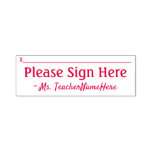 [ Thumbnail: Basic "Please Sign Here" and Name Rubber Stamp ]