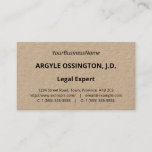 [ Thumbnail: Basic, Professional Attorney Business Card ]