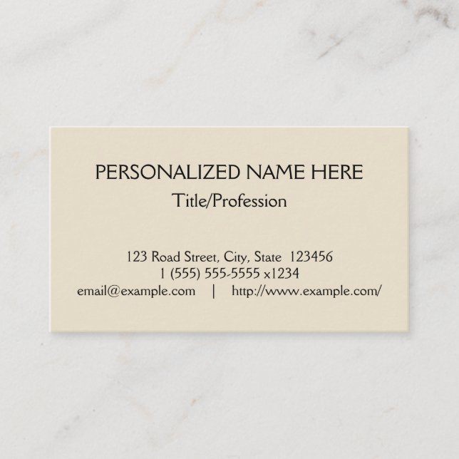 Basic, Professional Business Card (Front)