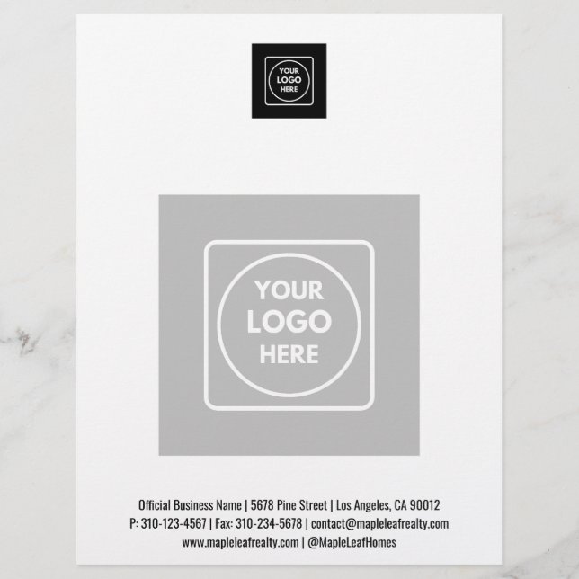 Basic Professional Business Watermark letterhead (Front)