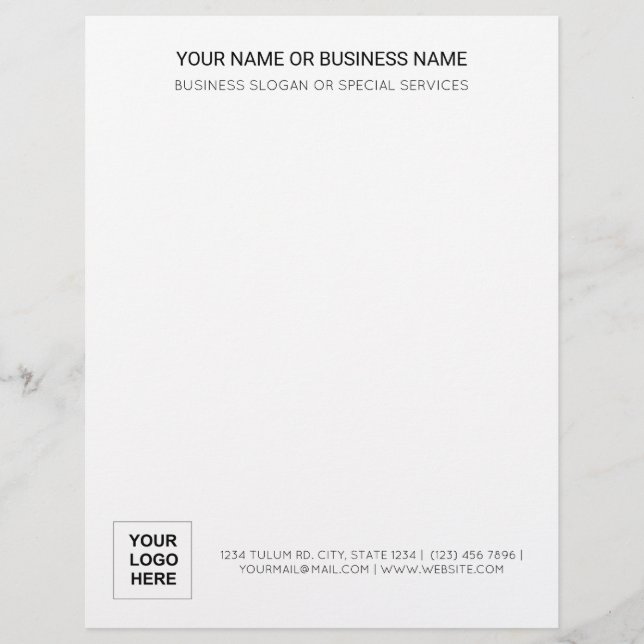 Basic Professional Elegant Simple Modern Office Letterhead (Front)