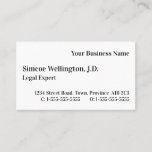 [ Thumbnail: Basic, Professional Lawyer Business Card ]