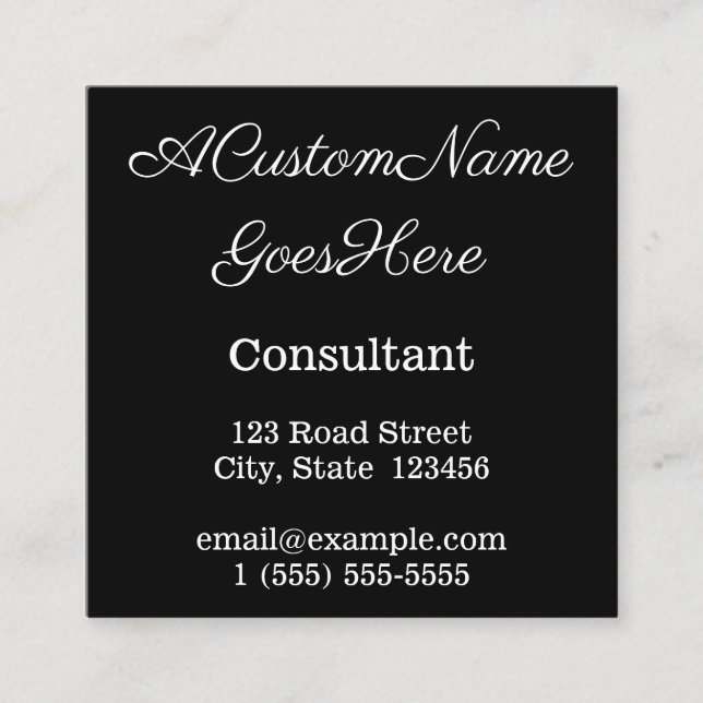 Basic Professional Profile Card (Front)