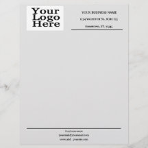 Basic Professional Sleek Grey Letterhead