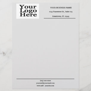 Basic Professional Sleek Grey Letterhead