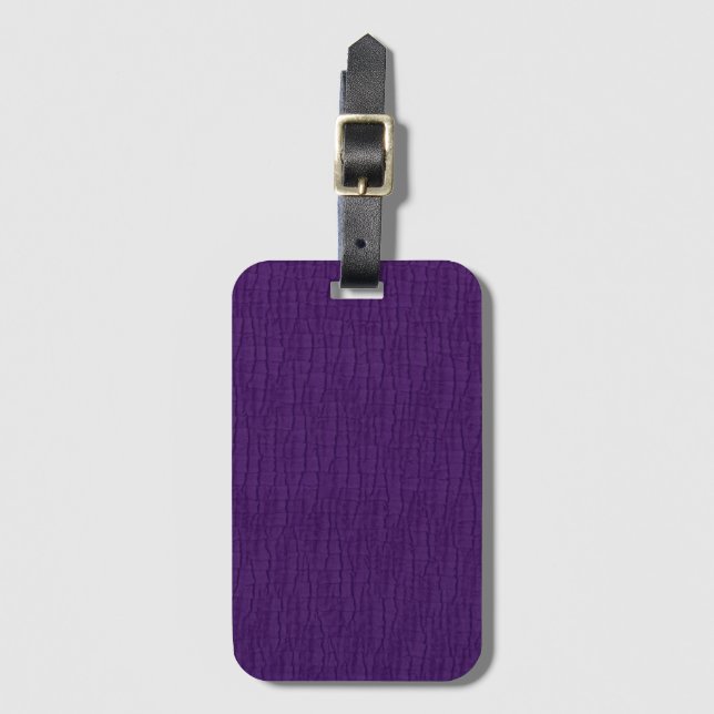 Basic Purple Luggage Tag (Front Vertical)