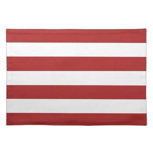 Basic Red and White Stripes Pattern Placemat