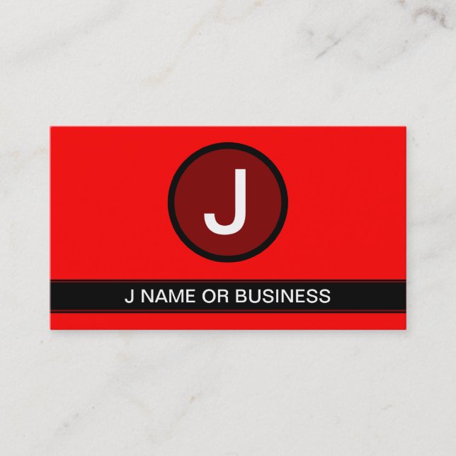 basic red bubble business card (Front)