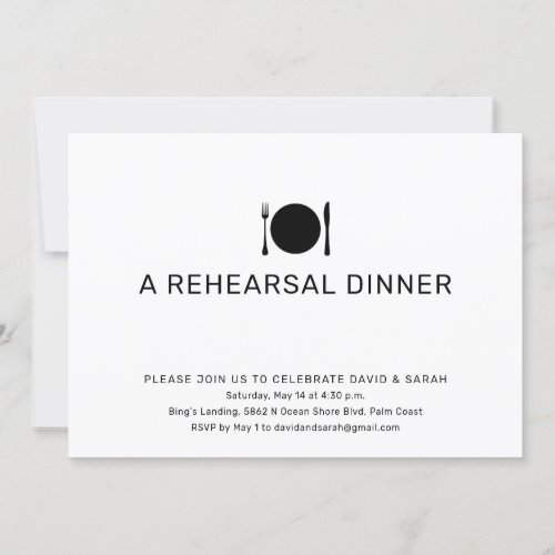 Basic Rehearsal Dinner Invitation