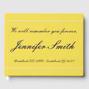 Basic, Respectable Funeral Guestbook