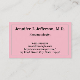 Basic Rheumatologist Business Card