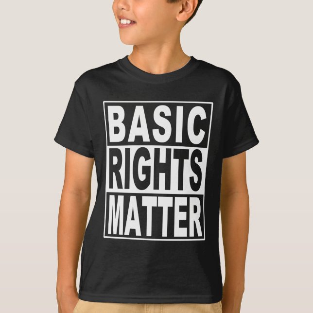 Basic Rights Protest Design For Democracy Sticker  T-Shirt (Front)