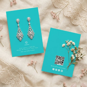Basic Robin's Egg Blue Jewelry Display Logo TMF26 Business Card