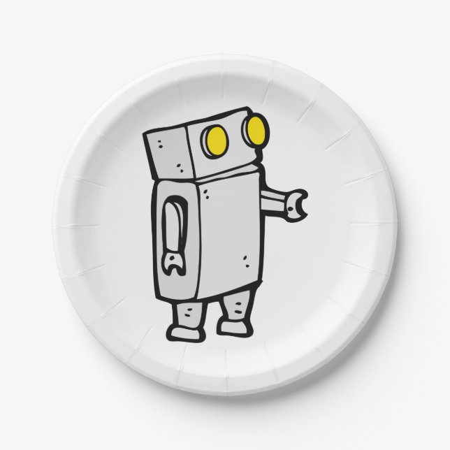 Basic Robot Paper Plates (Front)