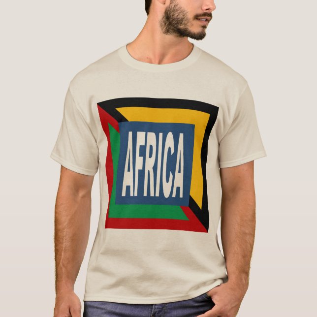 Basic sandy t-shirt DESIGN AFRICA (Front)