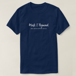 Basic Script Name Dark-Blue T-Shirt