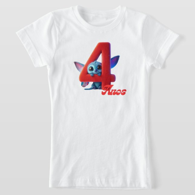 Basic Shirt for Child Birthday 4 years (Laydown)