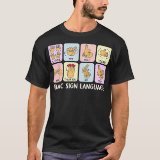 Basic Sign Language Speech Therapist SLP Pathologi T-Shirt