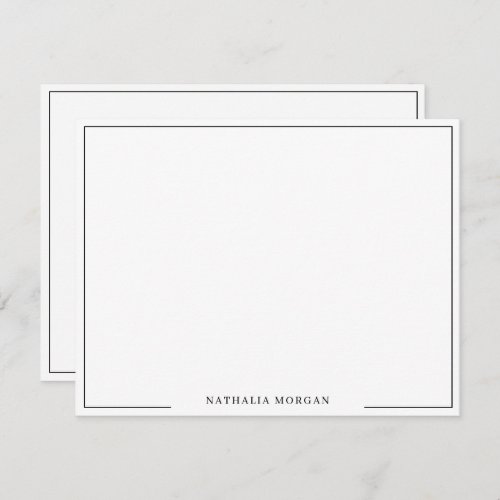 Basic Simple Border Stationery  Note Card