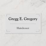 [ Thumbnail: Basic & Simple Hairdresser Business Card ]