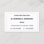 [ Thumbnail: Basic, Simple, Healthcare Specialist Business Card ]