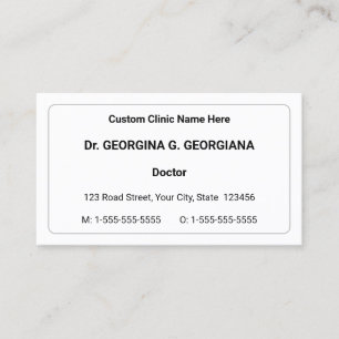 Basic, Simple, Healthcare Specialist Business Card