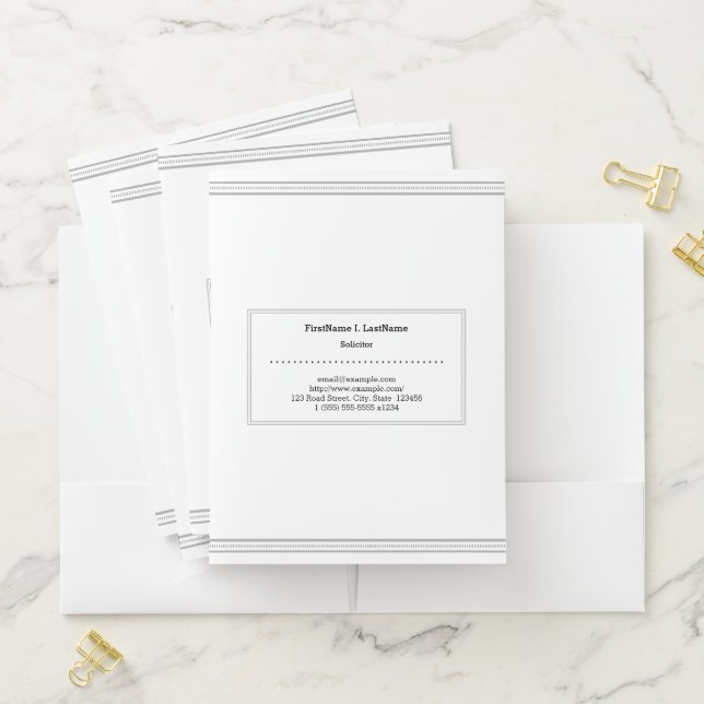 Basic Solicitor Pocket Folder (In Situ)