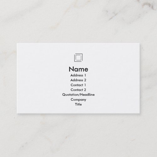 Basic - Squares - Black Business Card Template