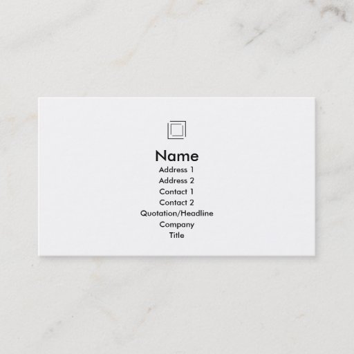Customizable Basic - Squares - Black Business Card Template