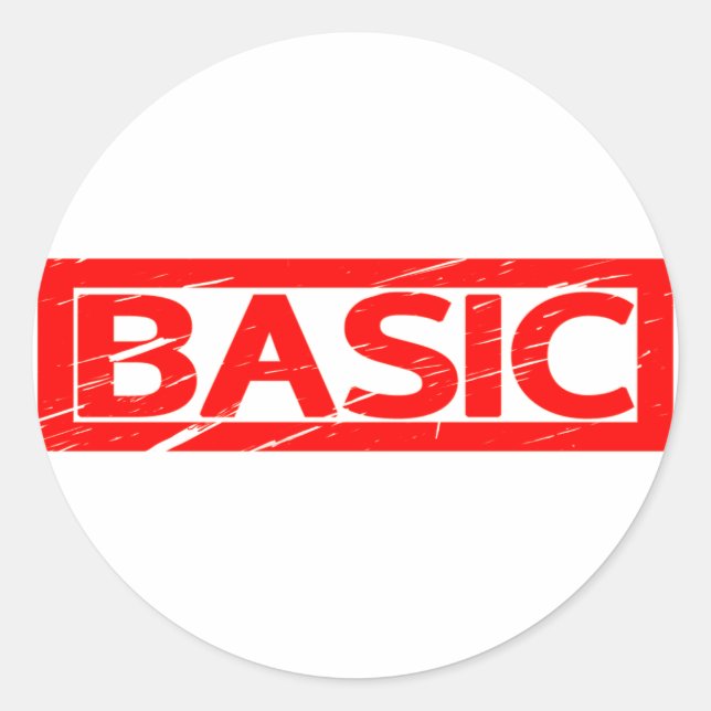 Basic Stamp Classic Round Sticker (Front)