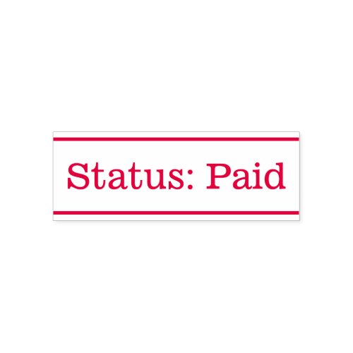 Basic Status Paid Rubber Stamp