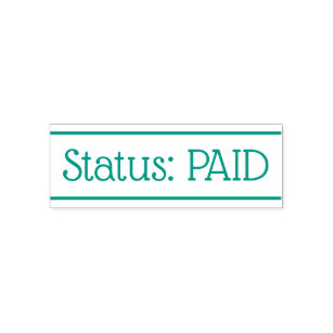 Basic "Status: PAID" Rubber Stamp