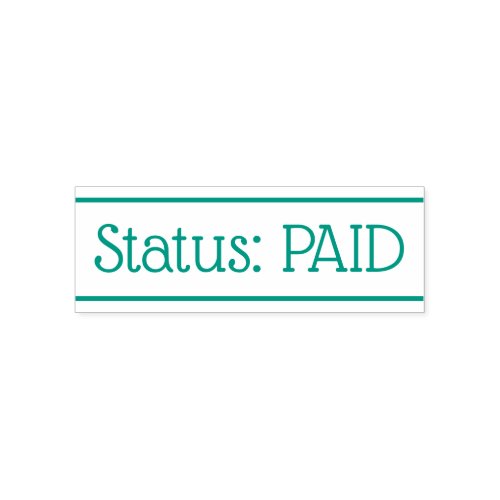 Basic Status PAID Rubber Stamp