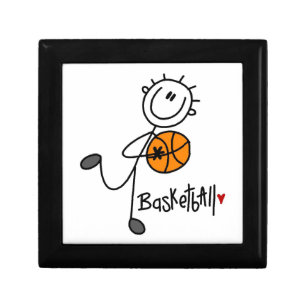 Basic Stick Figure Basketball T-shirts and Gifts Gift Box