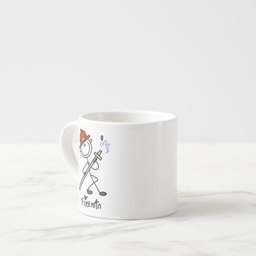 Basic Stick Figure Fireman T_shirts and Gifts Espresso Cup