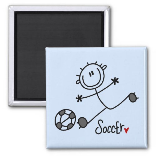 Basic Stick Figure Soccer T_shirts and Gifts Magnet