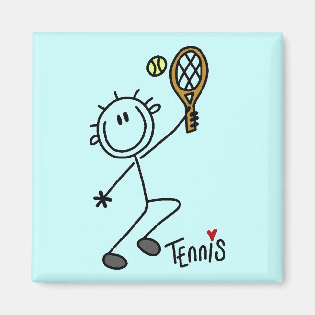 Basic Stick Figure Tennis Tshirts and Gifts Magnet (Front)