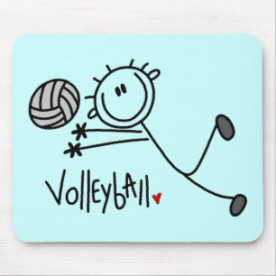 Basic Stick Figure Volleyball Tshirts and Gifts Mouse Pad
