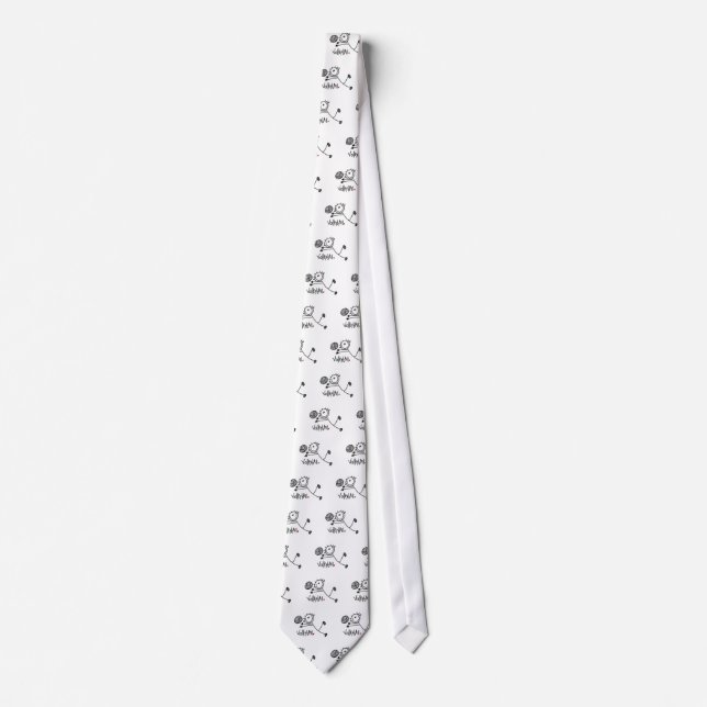 Basic Stick Figure Volleyball Tshirts and Gifts Neck Tie (Front)