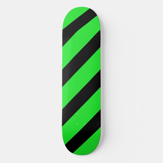 Basic Stripe 1 Green Skateboard Deck (Front)